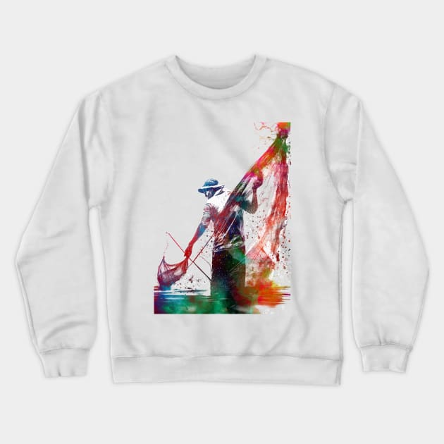 Fishing sport art #fishing Crewneck Sweatshirt by JBJart